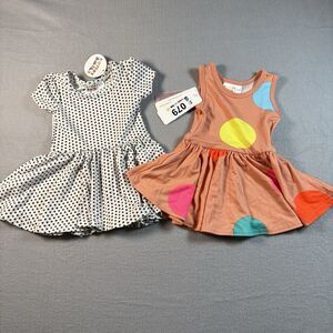 Dot Dot Smile Girls Dress Bundle NWT 6-12M Polka Dot Star Twirl Skater Lot 2